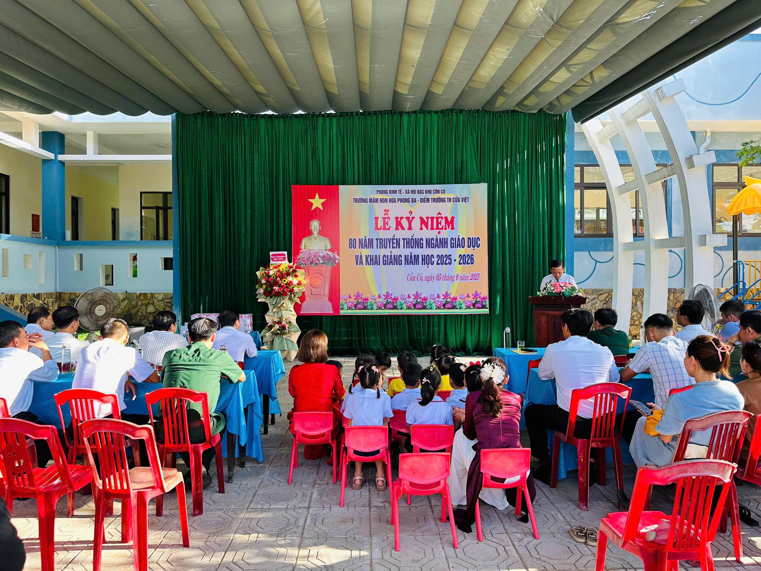 Trường Mầm non - Tiểu học Hoa Phong Ba tổ chức Lễ kỷ niệm 80 năm truyền thống ngành giáo dục và...