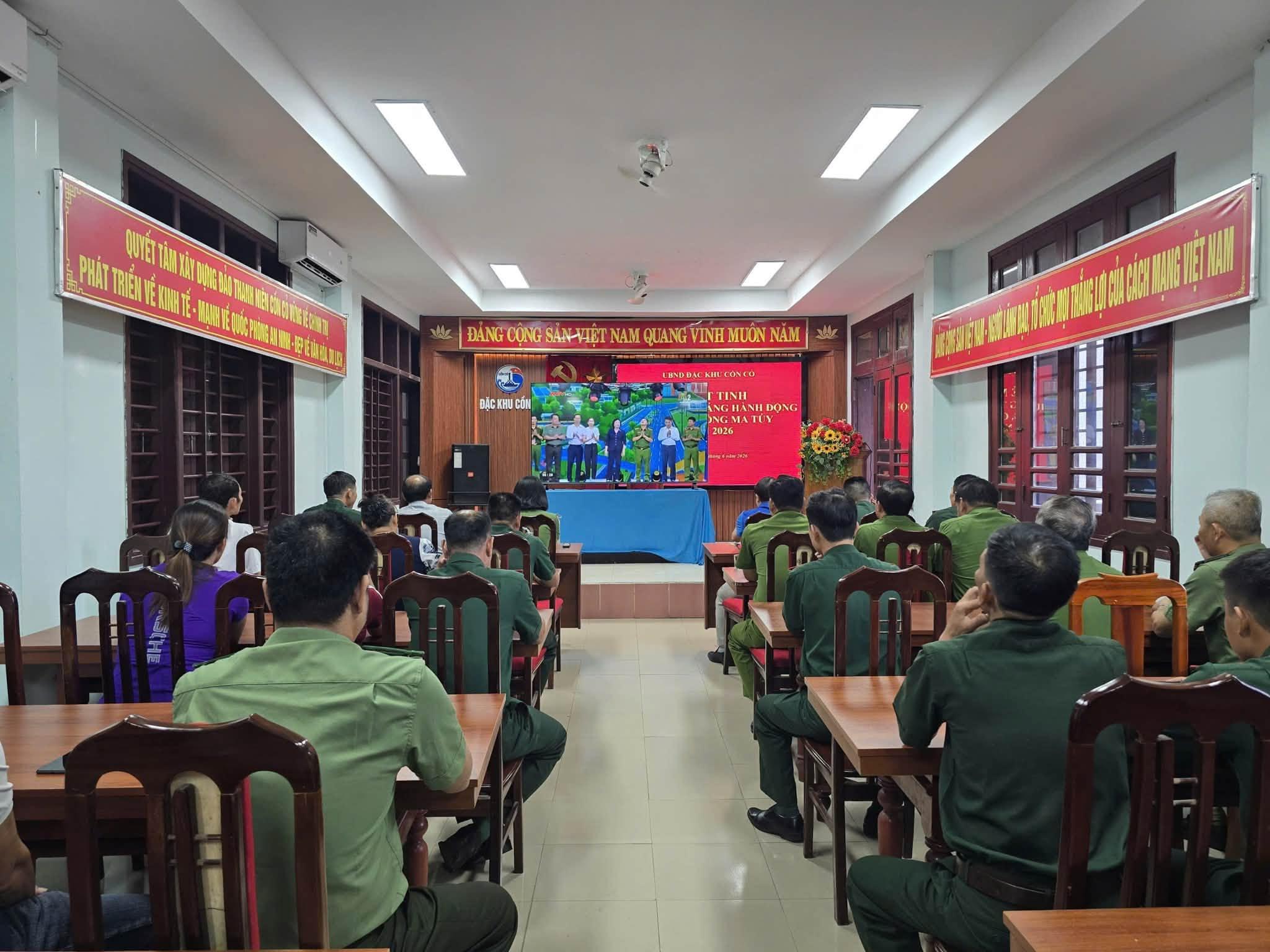 CỒN CỎ TỔ CHỨC LỄ MÍT TINH HƯỞNG ỨNG THÁNG HÀNH ĐỘNG PHÒNG, CHỐNG MA TÚY NĂM 2026