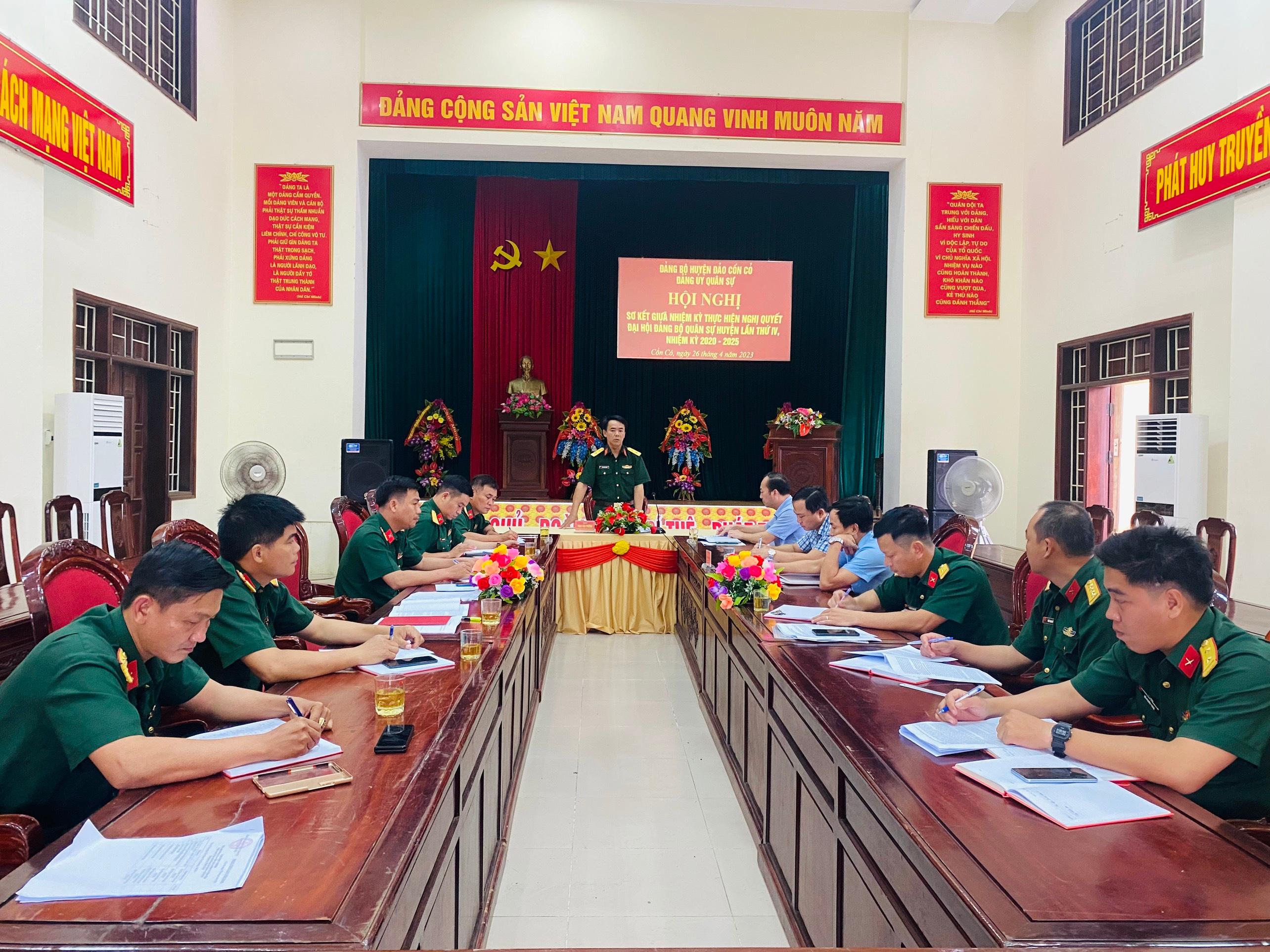 Đảng ủy Quân sự huyện đảo Cồn Cỏ sơ kết giữa nhiệm kỳ 2020 -2025