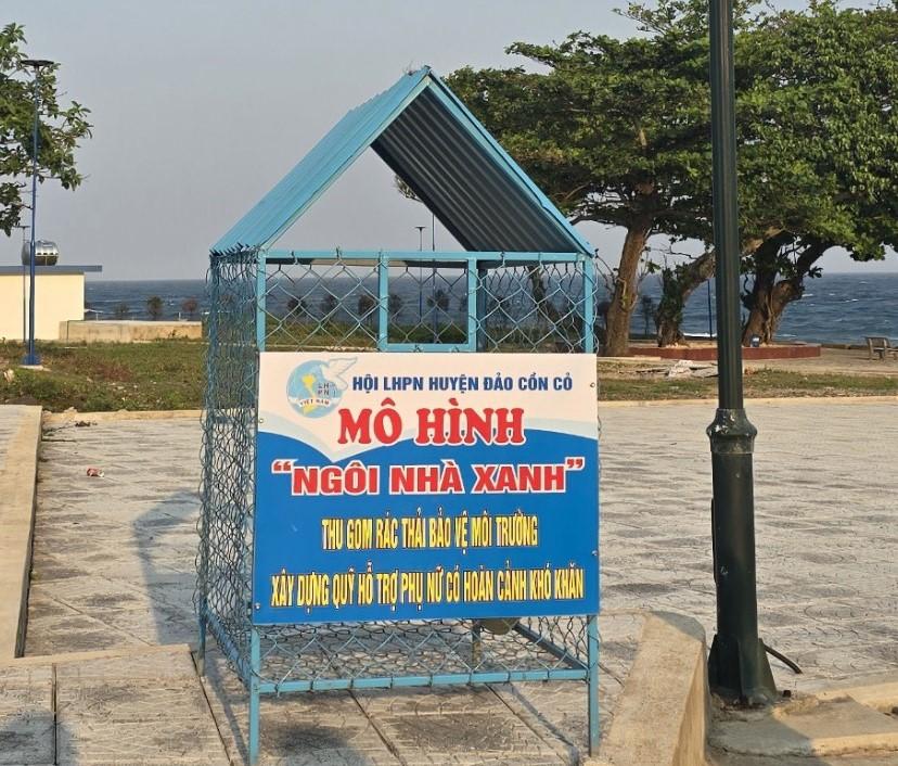 Hội LHPN huyện đảo Cồn Cỏ ra mắt Mô hình “Ngôi nhà xanh - Thu gom rác thải nhựa bảo vệ môi trường” 