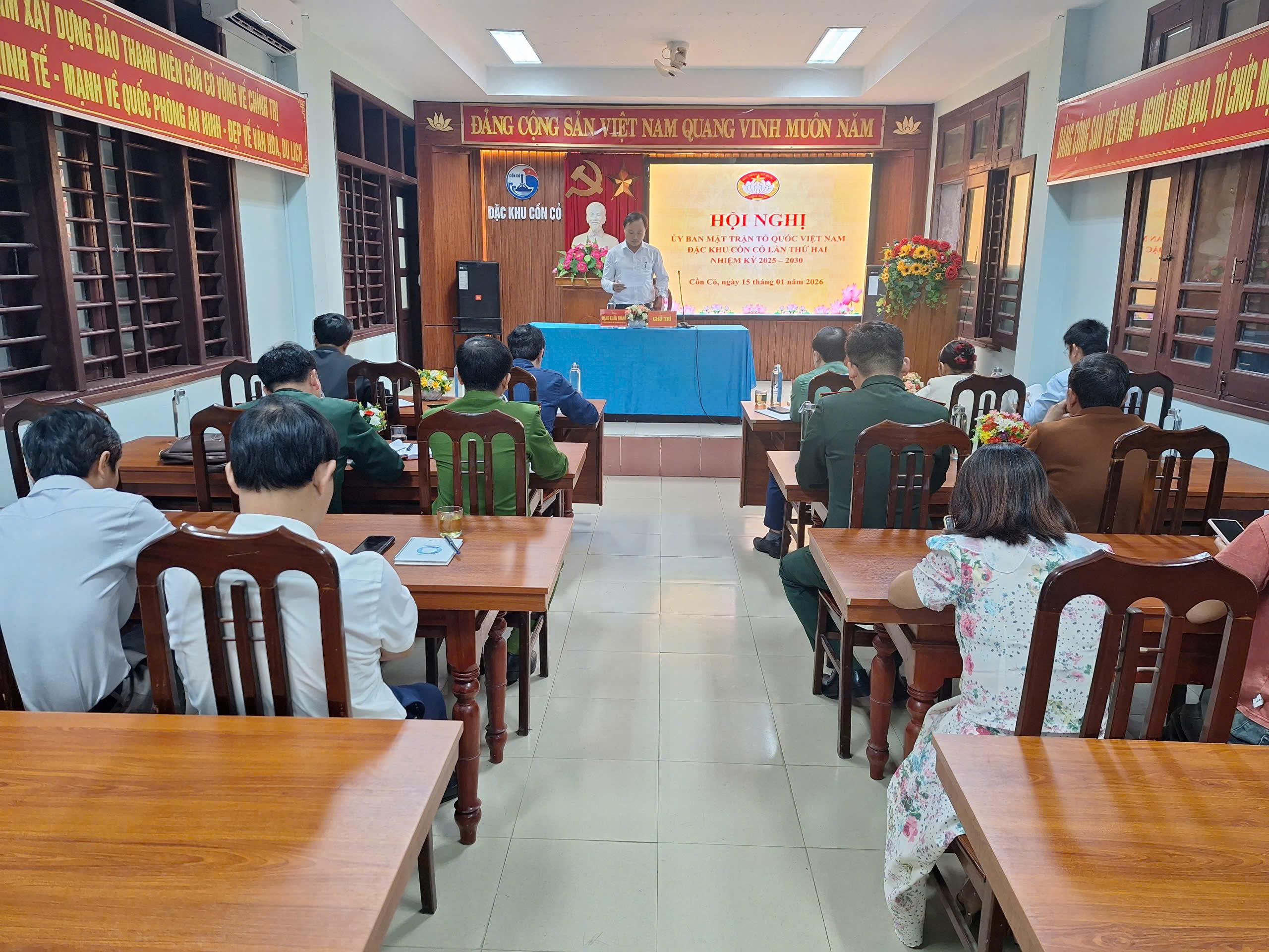 Ủy ban MTTQ Việt Nam đặc khu Cồn Cỏ tổ chức Hội nghị Ủy ban MTTQ Việt Nam đặc khu lần thứ 2, nhiệm...